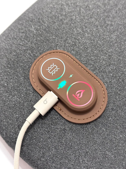 RELAXY™ – PODUSZKA LĘDŹWIOWA Z MASAŻEM 3D SHIATSU, PODGRZEWANIE, USB-C, ULGA DLA PLECÓW 24/7